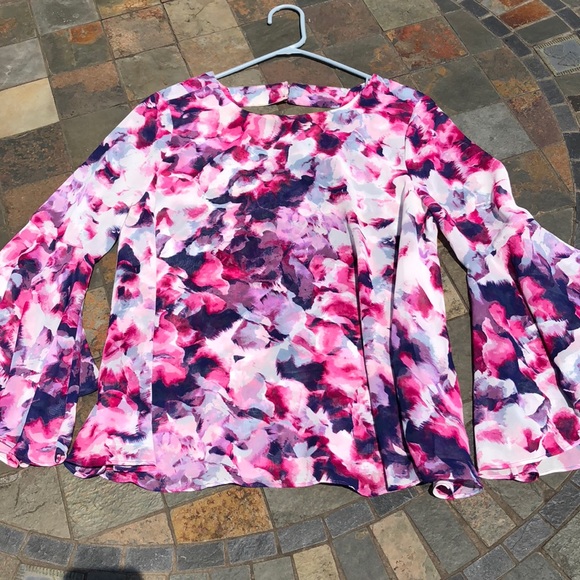 Jennifer Lopez Ruffled Sleeve Blouse M - Picture 5 of 8